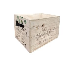 SiuSue Inspirational Christian Storage Bin Box with Handles, Positive Affirmation Religious Foldable Linen Fabric Home Cubes Baskets Closet Organizer Container for Clothes Toys Books