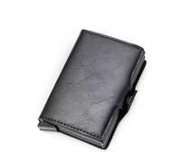 SIUSYACI Card Holder, Men Credit Card Holder, Slim Card Case Front Pocket Anti-theft-RFID Auto Pop up Travel Thin Wallets for Men, Black, Business