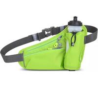 SIUSYACI Hydration Running Belt for Men Women Adjustable Strap Waist Bag Suitable for Hiking Running Walking Jogging Camping(Bottle Not Included), Green, Moving