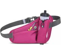 SIUSYACI Hydration Running Belt for Men Women Adjustable Strap Waist Bag Suitable for Hiking Running Walking Jogging Camping(Bottle Not Included), Pink, Moving