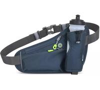 SIUSYACI Hydration Running Belt for Men Women Adjustable Strap Waist Bag Suitable for Hiking Running Walking Jogging Camping(Bottle Not Included), Dark Grey, Moving