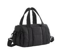 SIUSYACI Reiki Mini Gym Bag for Women, Small Duffle Bag with Detachable Strap, Mini Crossbody Bags for Women, Black, Simple