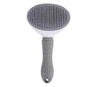 SIUSYACI Self Cleaning Slicker Brush, Dog Cat Bunny Pet Grooming Shedding Brush - Easy to Remove Loose Undercoat, Pet Massaging Tool Suitable for Pets with Long or Short Hair (Gray)