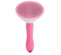 SIUSYACI Self Cleaning Slicker Brush, Dog Cat Bunny Pet Grooming Shedding Brush - Easy to Remove Loose Undercoat, Pet Massaging Tool Suitable for Pets with Long or Short Hair (Pink)