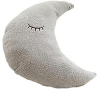 SIUSYACI Soft Plush Star Pillow Moon Cloud Fresh Cushion Bed Pillow Home Office Sofa car seat Cushion Party Supplies (Grey, Moon (20.8 * 11.8) inch)