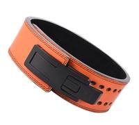 SIUSYACI Weightlifting Adjustable Lever Belt 13MM Men's Squat Deadlift Leather Waist Support Power Weightlifting Lever Buckle（Brown） (X-Large)
