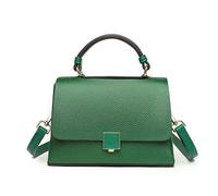 SIUSYACI Women's Luxury Top Handle Satchel Bag Genuine Leather Classic Shoulder Bag Flap Crossbody Outdoor Work Handbag Purse, Green