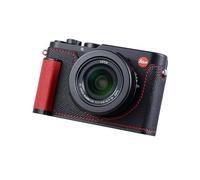 SIUTATDSH Camera Half Case for Leica D-LUX 8, Vintage Metal Genuine Leather Instant Camera Protective Cases Stylish Portable Shockproof (Black C)