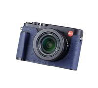 SIUTATDSH Camera Half Case for Leica D-LUX 8, Vintage Metal Genuine Leather Instant Camera Protective Cases Stylish Portable Shockproof (Blue L)