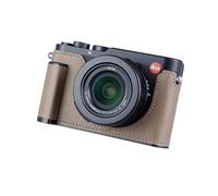 SIUTATDSH Camera Half Case for Leica D-LUX 8, Vintage Metal Genuine Leather Instant Camera Protective Cases Stylish Portable Shockproof (Grey)