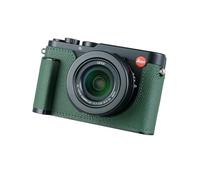 SIUTATDSH Camera Half Case for Leica D-LUX 8, Vintage Metal Genuine Leather Instant Camera Protective Cases Stylish Portable Shockproof (Green D)