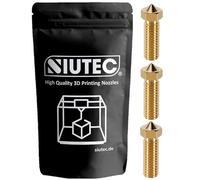 SIUTEC Premium Volcano Brass Nozzle for Sidewinder X1/X2, Genius Pro, Super Racer, 1.75 mm Filament, M6 Thread, 0.2-1.2 mm (SET3: 0.6/0.8/1.0 mm (3 Nozzles))
