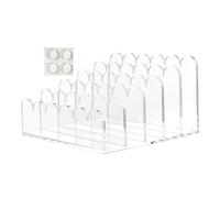 Siuwddee Acrylic Letter Holder | Clear Acrylic File Organizer With 5 Compartments,Vertical Mail Storage Rack Multifunctional for Envelope Letter Document File Notebook