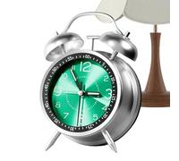 Siuwddee Analog Alarm Clock | Analog Alarm Clock for Heavy Sleepers,Rechargeable Metal Body Timepiece with Twin Bell for Dorm Travel Bathroom Girls Teens Kids Boys