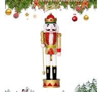 Siuwddee Christmas Nutcrackers Figurines - Wood Christmas Nutcracker Soldier Figure Ornaments | Home Decor for Apartment Fireplace Porch Cafe Desk Thanksgiving Tree Party Bar Tabletop