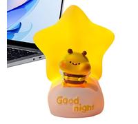 Siuwddee Cute Night Light for Kids,Bee Star Moon Desktop Decor - LED Nightstand Light | for Living Room Bedroom Study Bedside Nightstand Bookshelf Professionals Students Designers Writers Readers
