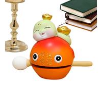 Siuwddee Fish Musical Instrument - Meditation Drum - Mokugyo New Year Snake Fish Temple Block Zen Meditation Percussion Instrument for Desktop Ornament