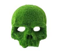 Siuwddee Fish Tank Decor | Moss Skull Realistic Decor Habitat,Small Aquarium Accessories Fish Cave,for Home Office Breeders Keepers Aquascapers Aquatic Pet Enthusiasts Betta Turtle