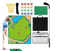 Siuwddee Golf Chipping Game,Golf Chipping Battle Game with Hitting Mat - Interactive Fun Training Equipment with Club Putting Green Practice Mat for Indoor Home Backyard