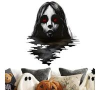 Siuwddee Halloween Floor Decals | 3D Ghost Window Sticker,Removable Realistic Wall Clings for Halloween Bedroom Floor Window Living Room Haunted House