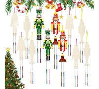 Siuwddee Handmade Wind Chime Kit - Cute Nutcrackers Christmas Decorations Christmas Craft Kits,Christmas Ornament Kits Funny Christmas Coloring Craft for Living Room Bedroom
