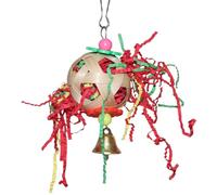 Siuwddee Parrot foraging Toys - Bird Shredding Ball Chew Toy,Colorful Bird Chew Toys With Bell for Small Parrots Parakeets Conures Cockatiels Love Birds