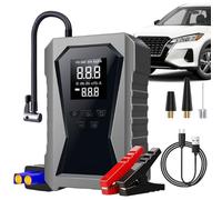 Siuwddee Portable Car Jump Starter | 12V Jump Pack with Tire Inflator - Rechargeable Digital Car Start Booster for Garage Workshop Outdoor Adventure Travel