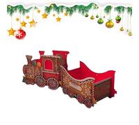 Siuwddee Santa's Train - Holiday Candy Storage Organizer Christmas Train - Winter Holiday Decorative Storage Container for Desk Display Shelf Fireplace Entryway Mantel Bedside Party