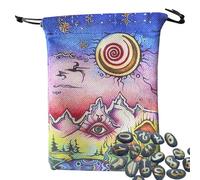 Siuwddee Tarot Card Pouch,Dice Storage Bag | Jewelry Storage with Drawstrings for Travel Meditation Practices Yoga Retreats Home Spiritual Rituals