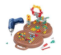 Siuwddee Toddler Play Tools Set - Kids Screw Tool Box with Electric Drill - Engineering Construction Toy for Preschool Young Children Girls Over 3+ Years Old