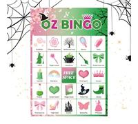 Siuwddee Witch Bingo Card Games | Halloween Witch Themed Bingo Card Games - Birthday Deck Interactive Toys for Events Gatherings Outdoor Travel Adults Festival Children School Indoor Beginner