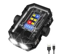 Siuyiu EDC Torch, 300 Lumens Rechargeable LED Torch, 8 Modes Mini Flashlights Pocket Keyring, Warm White Red Light, Tail Magnet, Rotating Decompression, for Emergency & Outdoor Activity Lighting