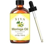Siva Moringa Oil 4 Fl Oz with Premium Glass Dropper - 100% Pure, Natural, Undiluted, Therapeutic Grade, Cold Pressed Carrier Oil, Perfect for Nourished Skin, Hair Care, Body Massage & Aromatherapy