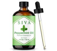 Siva Peppermint Essential Oil - 4 Fl Oz - Natural Peppermint Oil - for Diffuser, Face, Skin Care, Aromatherapy, Hair Care, Scalp and Body Massage - with Dropper