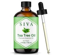 Siva Tea Tree Essential Oil - 4 Fl Oz - Natural Tea Tree Oil - for Diffuser, Face, Skin Care, Aromatherapy, Hair Care, Scalp and Body Massage - with Dropper
