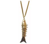SiVaji Fish Animal Necklace, Unisex Adult, Gold Plastic, 60cm Chain, Trendy, Friends, Partners, Family, Self, Occasions