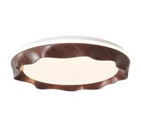SIVAJI Imitation Wood Grain Ceiling Lights French Style Personalized Flush Light Indoor Energy Saving Panel Lamp 3 Dimmable Vintage Lighting Fixture For Bedroom Kitchen Hallway Laundry Stairwell