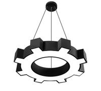 SIVAJI LED Work Light for Commercial Hanging Light Unique Gear Shape Linkable Pendant Ceiling Light Fixture Gym Industrial Chandelier Contemporary Large Suspended Lighting Lamp for Billiard Room