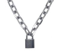 SiVaji Necklace Pendant Chain Men Women Jewellery Necklace Handmade Cool Pad Lock Pendant Necklace Streetwear Punk Necklaces Gothic Party 31