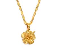 SiVaji Necklaces Necklace Pendant Chain Men Women Jewellery Hawaiian Flower Pendant Necklace Wedding