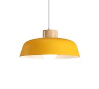SIVAJI Personalized Creative Pendant Lamp 1-Light Metal Ceiling Light Shade Nordic Style Elegant Hanging Lights with Wood Scandinavian Lighting Fixture for Bedroom Hallway Bedside Kitchen Island