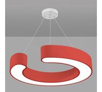 SIVAJI Ring Macaron Ceiling Suspended Light Office Shop Round LED Industrial Hanging Light Fixture Contemporary Commercial Pendant/Lamp 6000k White Light Chandelier for Island Lights Over Table