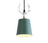 SIVAJI with Antlers Creative Hanging Lights Modern Personalized Pendant Lamp Scandinavian Color Ceiling Lighting Fixture Nordic Style Pastoral Chandelier for Bedroom Hallway Fast Food Café Shop