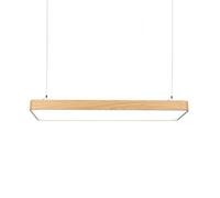 SIVAJI Wood Grain Color Led Hanging Chandelier Strip Linear Pendant Lighting Light for Office Kindergarten Cool White Lighti Eye Protection Ceiling Lights Linkable Large Suspended Lamp for Over Table