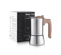 Sivaphe Stovetop Espresso Maker 100ml | Italian Coffee Percolator Maker Moka Pot | Stainless Steel Coffee Pot 2 Italian Cups (2x50ml)