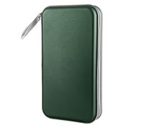 Siveit CD Case, DVD Case Holder 96 Capacity Hard Plastic CD DVD Disc Cases Storage Binder Wallet for Car Home Office Travel (Dark Green)