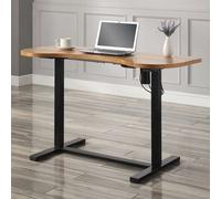 siverek height adjustable laptop desk in oak and black