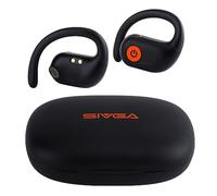 SIVGA SO1 Open Ear Headphones, Bluetooth 5.3 True Wireless Earbuds for Sport, Running, Cycling & Workouts with Digital Display Charging Case (Black)