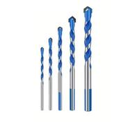 Sivitec Blue 5PCs Multi Purpose Masonry Drill Bit Set for Concrete Brick Hard Tile, Porcelain Plastic Wood - Carbide Drill Bit Tip 4mm 5mm 6mm 8mm and 10mm