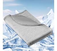 SIVQIKE Cooling blankets for hot sleepers, 150 x 200 cm, lightweight summer blanket, Arc-Chill Q-Max > 0.45 cooling fibres, 2-in-1 double-sided children's blanket, sofa blanket, travel blanket